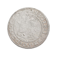 Prussian grosz, Sigismund I the Old (King of Poland; 1506–1548). Obverse: Crowned male bust in