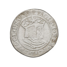 Prussian grosz, Sigismund I the Old (King of Poland; 1506–1548); 1529; Torun, Poland. Obverse: