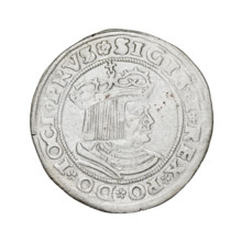 Prussian grosz, Sigismund I the Old (King of Poland; 1506–1548); obverse: crowned male bust in