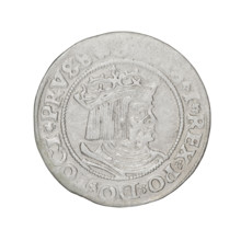 Prussian grosz, Sigismund I the Old (King of Poland; 1506–1548); obverse: crowned male bust in