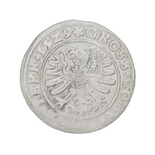 Prussian grosz, Sigismund I the Old (King of Poland; 1506–1548). Obverse: Crowned royal bust in