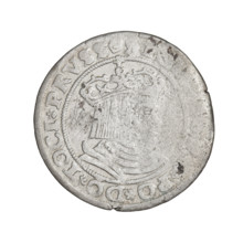 Prussian grosz, Sigismund I the Old (King of Poland; 1506–1548); obverse: crowned male bust in