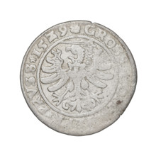 Prussian grosz, Sigismund I the Old (King of Poland; 1506–1548). Obverse: Crowned royal bust in