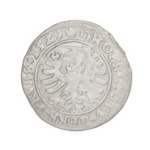 Prussian grosz, Sigismund I the Old (King of Poland; 1506–1548). Obverse: Crowned male bust in