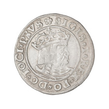 Prussian grosz, Sigismund I the Old (King of Poland; 1506–1548); 1530; Torun, Poland. Obverse: