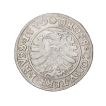 Prussian grosz, Sigismund I the Old (King of Poland; 1506–1548); motifs: eagles, emblems,