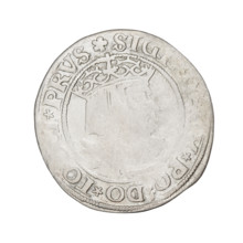 Prussian grosz, Sigismund I the Old (King of Poland; 1506–1548); 1530; Torun, Poland. Obverse: