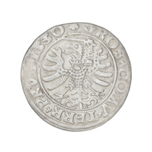 Prussian grosz, 1530. Obverse: Crowned male bust in profile turned to the right; in the rim between