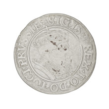 Prussian grosz, Sigismund I the Old (King of Poland; 1506–1548); silver coin (grosz), 1534.