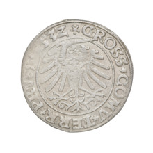 Prussian grosz, Sigismund I the Old (King of Poland; 1506–1548), 1532. Obverse: Crowned male bust