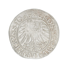 Prussian grosz, 1533. Obverse: Crowned royal bust of Sigismund I the Old in profile to the right,