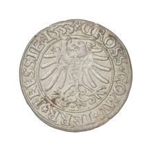 Prussian grosz, Sigismund I the Old (King of Poland; 1506–1548), 1533. Obverse: Crowned male bust