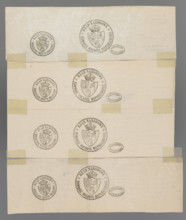 Temporary personal receipt for the General National Loan, used to obtain bonds; blank form. Receipt