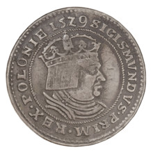 Forgery of a crown thaler imitating Sigismund I the Old (King of Poland; 1506–1548), made by