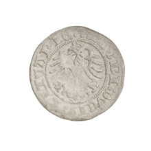 Lithuanian half-grosz of Sigismund I the Old (king of Poland; 1506–1548), 1518. R6 (rarity).
