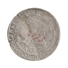 Lithuanian grosz, Sigismund I the Old (king of Poland; 1506–1548). Obverse: Polish crowned eagle,