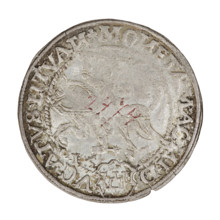 Lithuanian grosz, Sigismund I the Old (King of Poland; 1506–1548). Obverse: Polish crowned eagle,