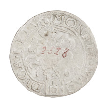 Lithuanian grosz, Sigismund I the Old (King of Poland; 1506–1548). Obverse: Polish crowned eagle;