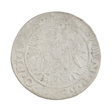 Lithuanian grosz, Sigismund I the Old (king of Poland; 1506–1548). Obverse: Polish Eagle with a