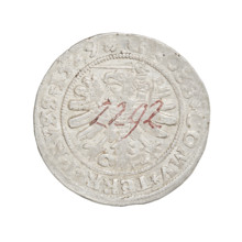 Prussian grosz, Sigismund I the Old (King of Poland; 1506–1548). Obverse: Crowned male bust in