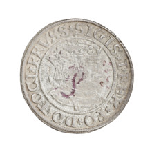 Prussian grosz, Sigismund I the Old (King of Poland; 1506–1548). Obverse: Crowned male bust in