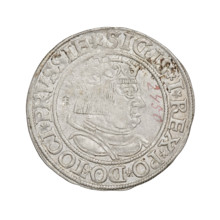 Prussian grosz, Sigismund I the Old (King of Poland; 1506–1548). Obv.: Crowned male bust in profile