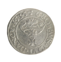 Gdansk grosz, Sigismund I the Old (King of Poland; 1506–1548). Obverse: Crowned male bust in
