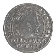 Lithuanian grosz on a Polish foot, Sigismund II Augustus (King of Poland; 1544–1572). Jagiellonian