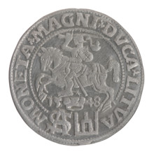 Lithuanian grosz on a Polish foot, Sigismund II Augustus (King of Poland; 1544–1572); Polish coins;