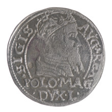 Lithuanian grosz on a Polish foot, Sigismund II Augustus (King of Poland; 1544–1572). Polish coin,