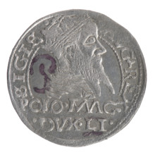 Lithuanian grosz on a Polish foot, Sigismund II Augustus (King of Poland; 1544–1572). Polish coin,