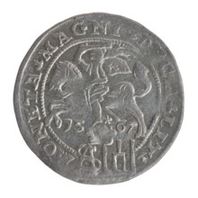 Lithuanian grosz on a Polish foot, Sigismund II Augustus (King of Poland; 1544–1572). Polish coin,