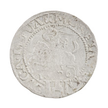 Lithuanian grosz of Sigismund I the Old (King of Poland, 1506–1548). Obverse: Crowned Polish eagle;