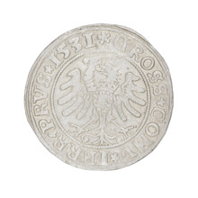 Prussian grosz, Sigismund I the Old (King of Poland; 1506–1548); 1531. Obverse: Crowned royal bust