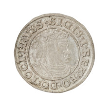Prussian grosz, Sigismund I the Old (King of Poland; reign 1506–1548). Obverse: Crowned male bust