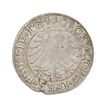 Prussian grosz, Sigismund I the Old (King of Poland; 1506–1548); 1534; obverse: crowned male bust