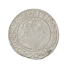 Prussian grosz, Sigismund I the Old (King of Poland; 1506–1548). Silver coin (grosz), 1534.