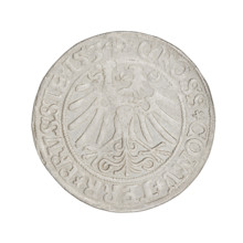 Prussian grosz, Sigismund I the Old (King of Poland; 1506–1548); 1534. Obverse: Crowned male bust
