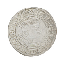 Prussian grosz (1535) depicting Sigismund I the Old (King of Poland, 1506–1548). Obverse: crowned