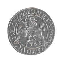 Lithuanian half-grosz, Sigismund II Augustus (King of Poland; 1544–1572); maker: Gabriel Tarlo (ca.