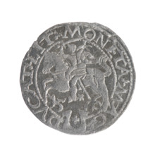 Lithuanian half-grosz, Sigismund II Augustus (King of Poland; 1544–1572); issuer: Stanislaw