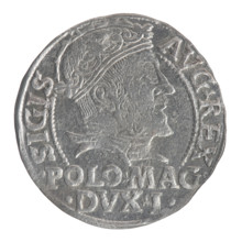 Lithuanian grosz on a Polish foot, Sigismund II Augustus (King of Poland; 1544–1572); Polish coins;