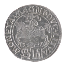 Lithuanian grosz on a Polish foot, Sigismund II Augustus (King of Poland; 1544–1572). Polish coin,