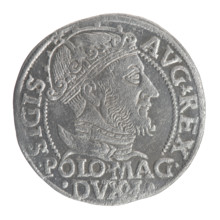 Lithuanian grosz on a Polish foot, Sigismund II Augustus (King of Poland; 1544–1572). Polish coin