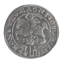 Lithuanian grosz on a Polish foot, Sigismund II Augustus (King of Poland; 1544–1572). Polish coin