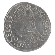 Lithuanian grosz on a Polish foot, Sigismund II Augustus (King of Poland; 1544–1572); Polish coins;