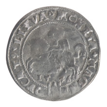 Obverse: Crowned male bust in armour, profile turned right; rim inscription divided at top by a