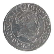 Lithuanian grosz on a Lithuanian foot, Sigismund II Augustus (King of Poland; 1544–1572), coats of