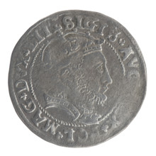 Lithuanian grosz on a Lithuanian foot, Sigismund II Augustus (King of Poland; 1544–1572),