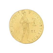November Uprising ducat, Karol Gronau (1783–1834), Warsaw, 1831. Obverse: Knight in armor standing